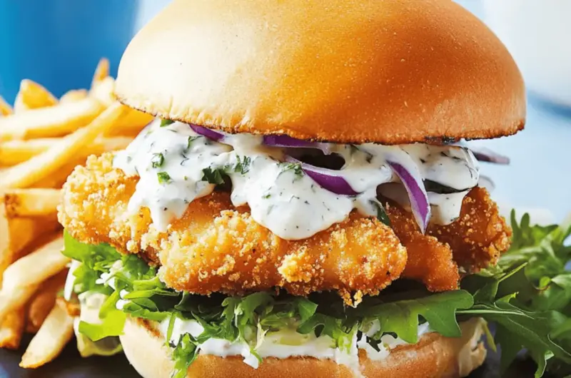 Fried Fish Burger