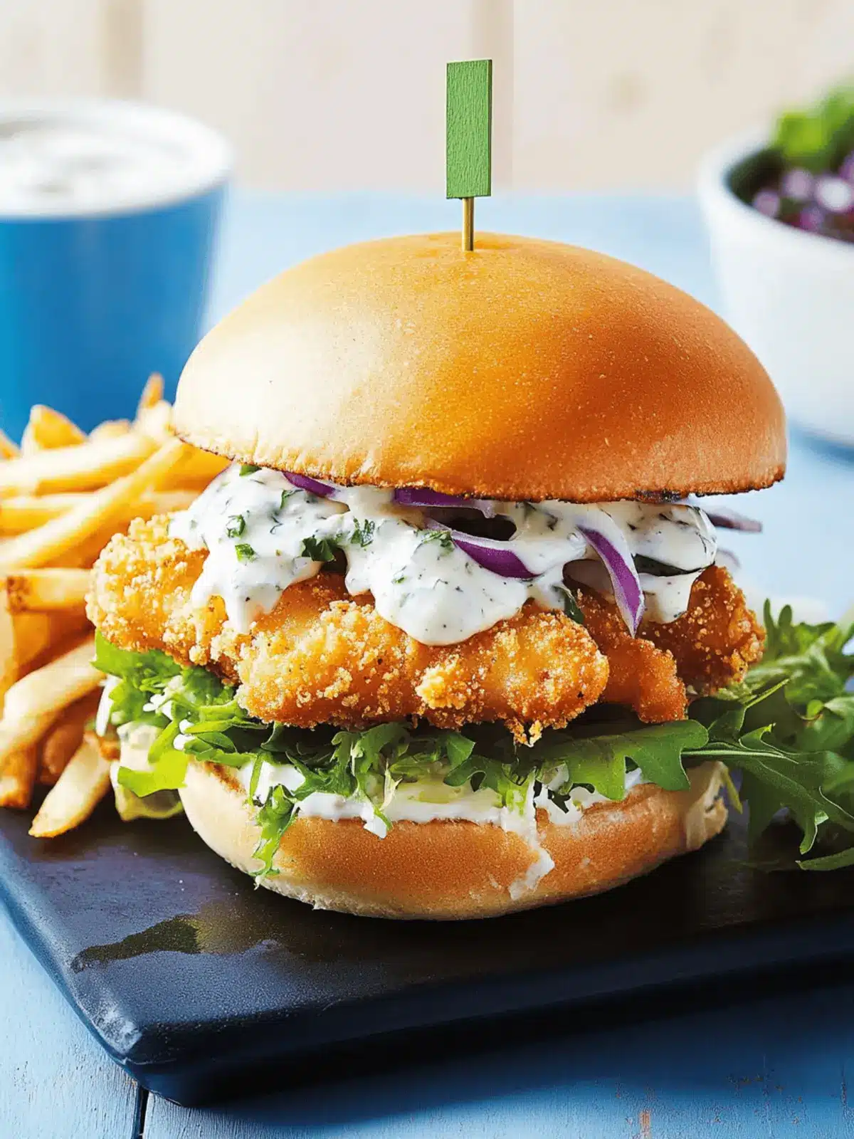 Fried Fish Burger