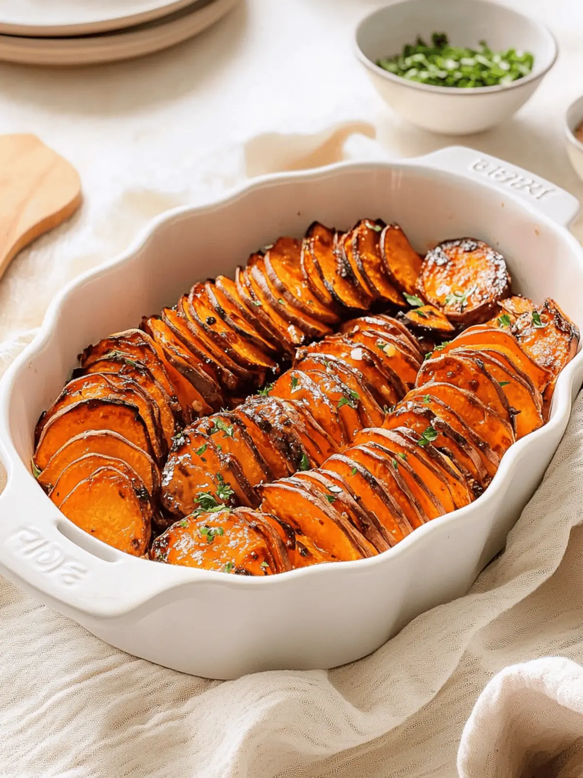 Baked Miso Sweet Potato Slices