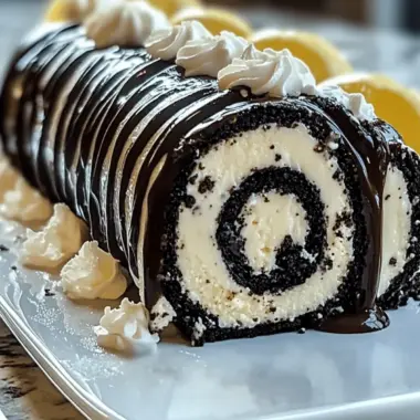 No-Bake Oreo Cheesecake Sushi Rolls