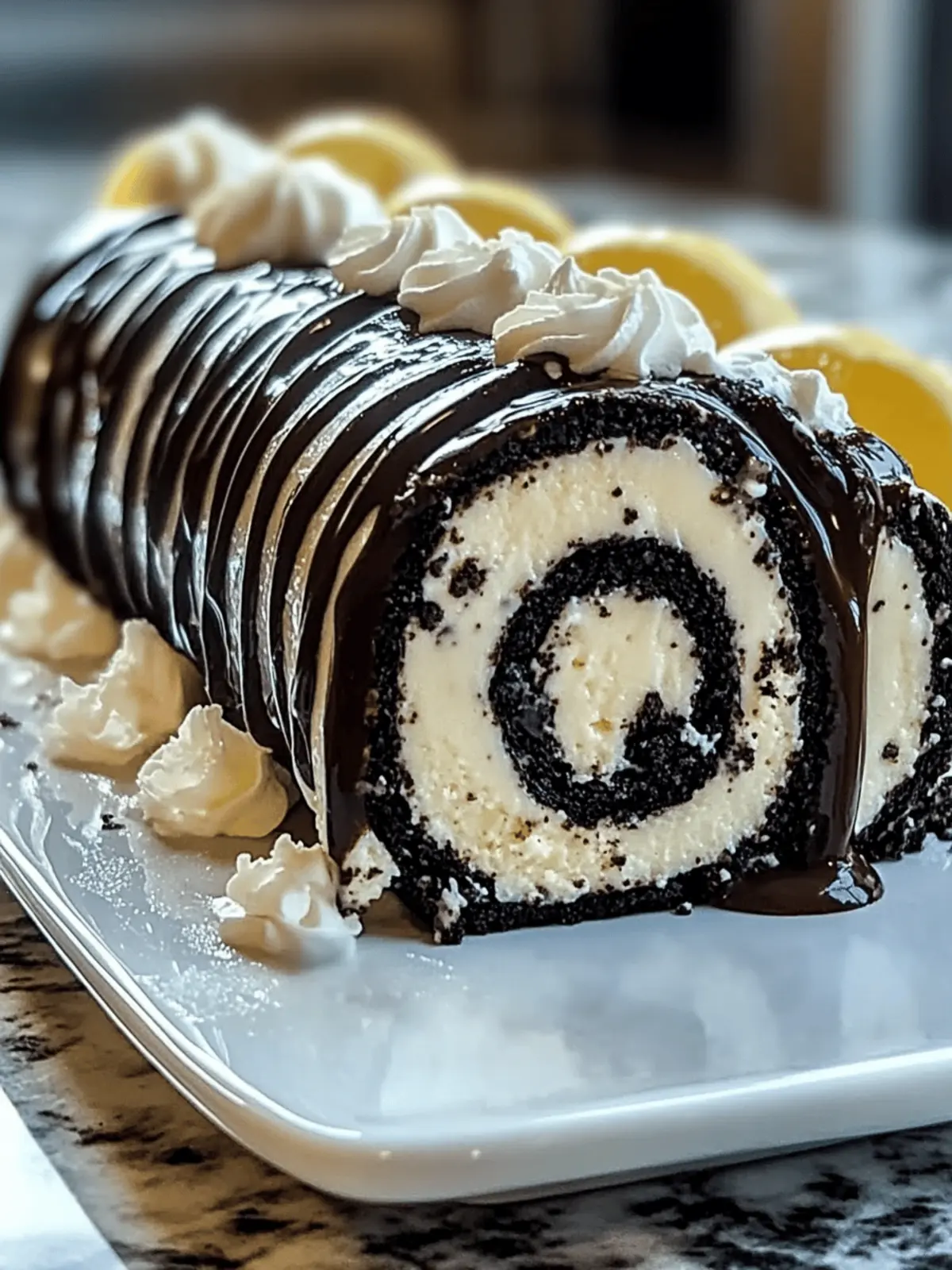 No-Bake Oreo Cheesecake Sushi Rolls