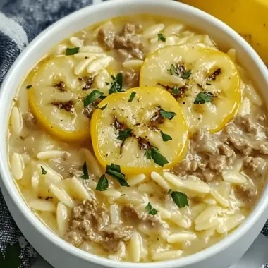 Orzo Stuffed Banana Peppers Soup