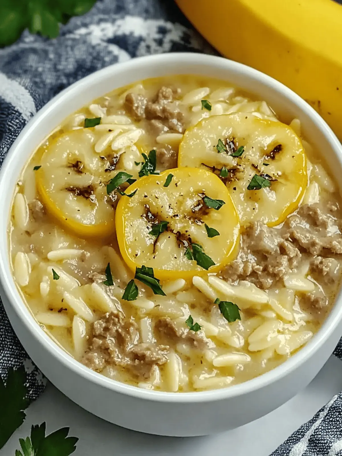 Orzo Stuffed Banana Peppers Soup
