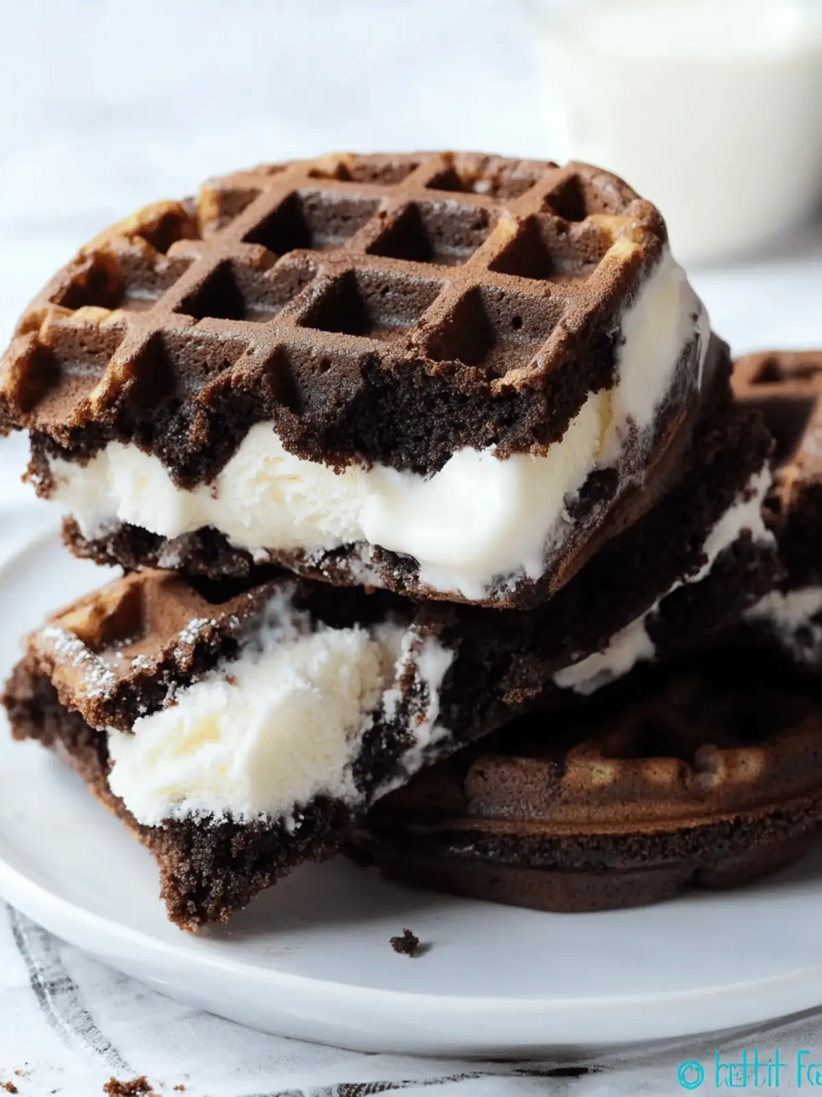 Brownie Waffle Ice Cream Sandwiches for Sweet Summer Bliss 4 Brownie Waffle Ice Cream Sandwiches