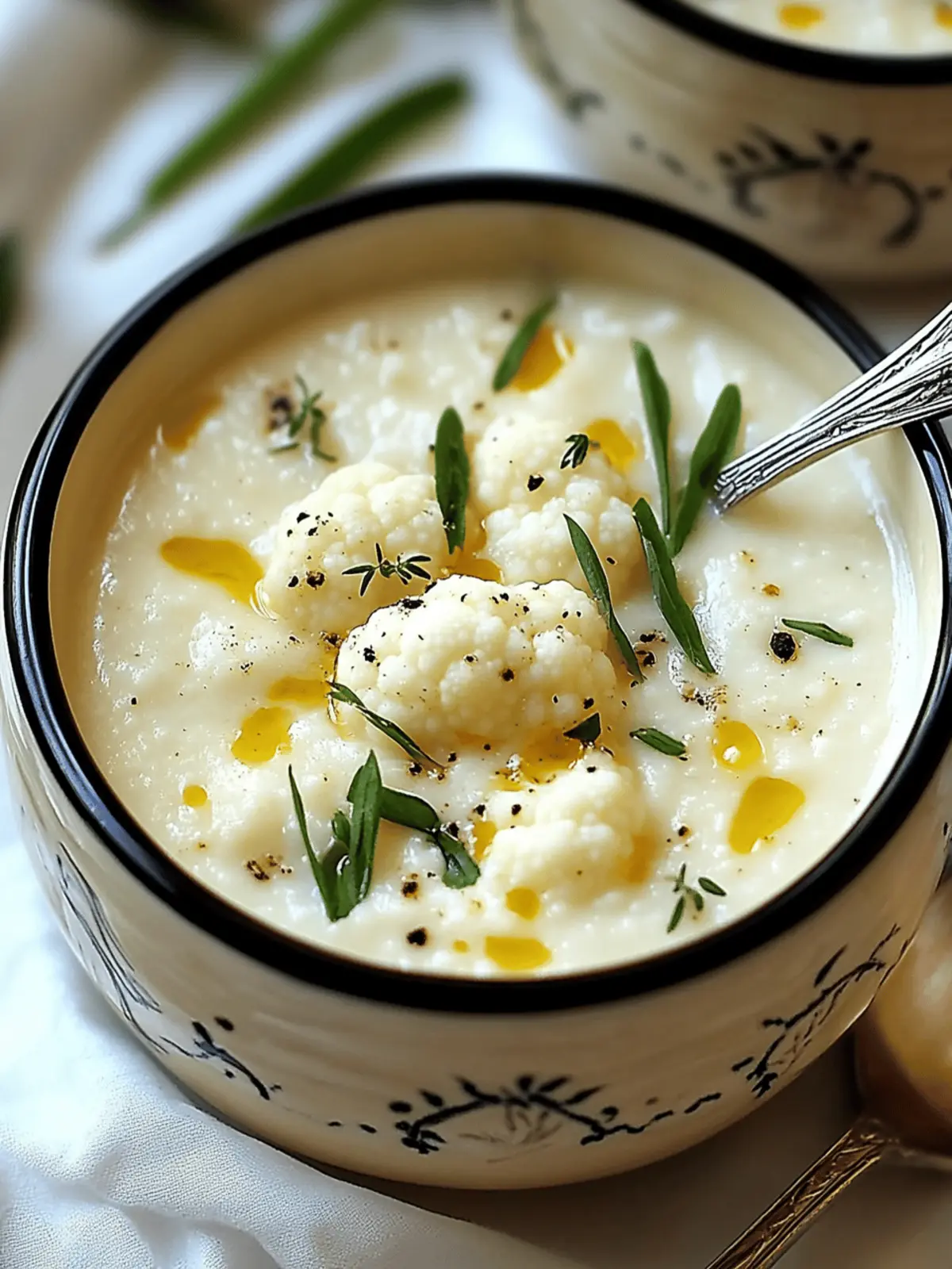 Cottage Cheese Cauliflower Soup