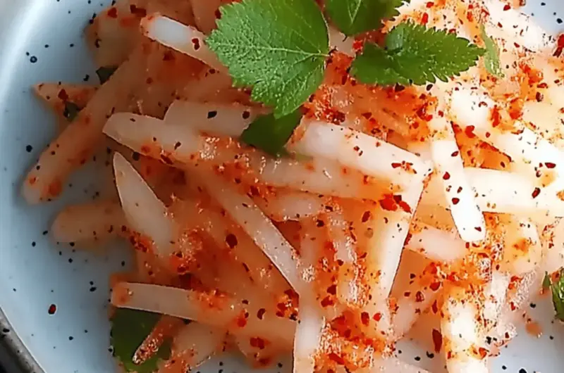 Crunchy Radish Banchan: Quick, Delicious, and Refreshing! 1 Radish Banchan