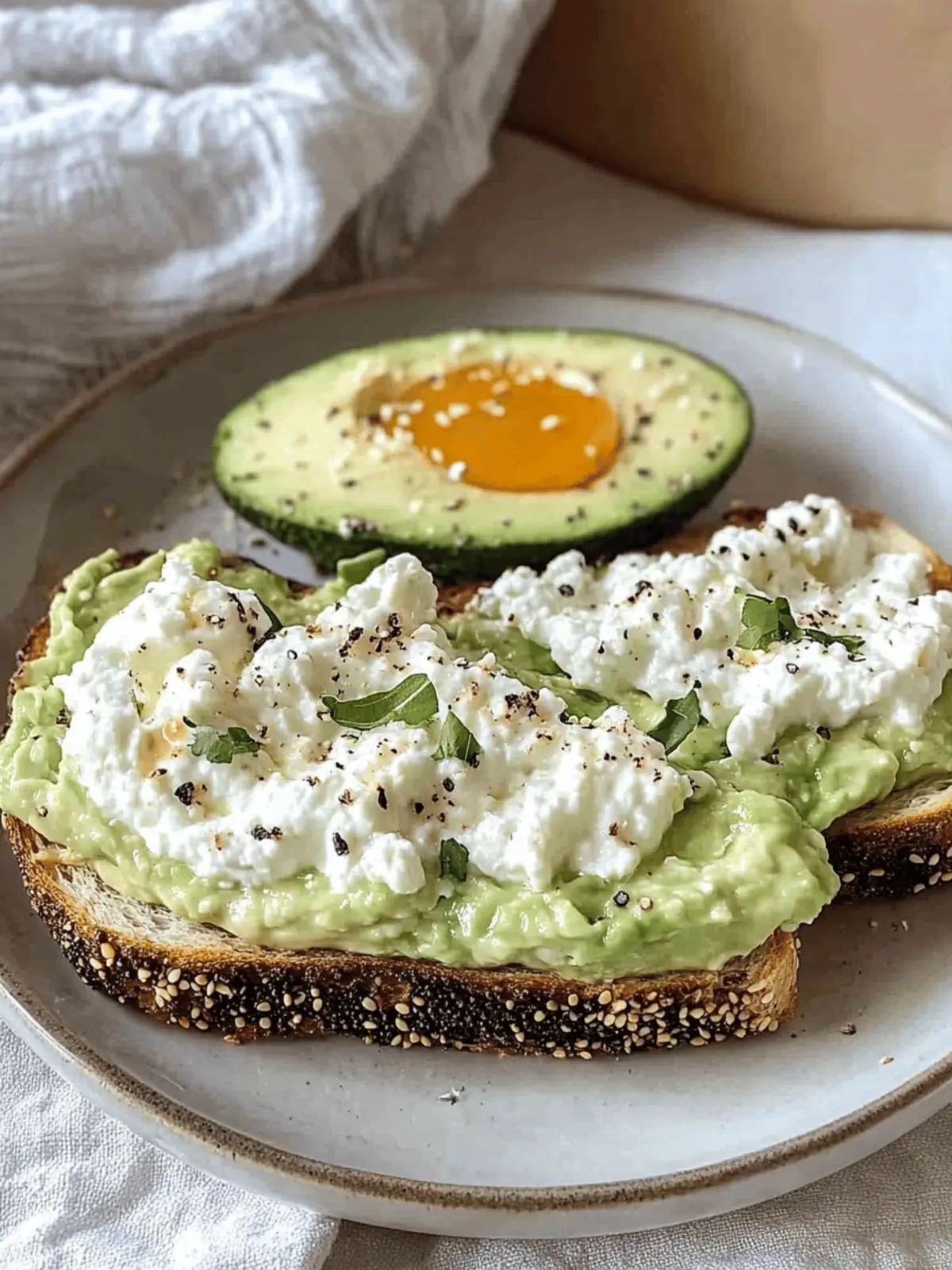 Creamy Cottage Cheese Avocado Toast: A Quick Breakfast Delight 4 Creamy Cottage Cheese Avocado Toast