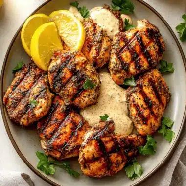Grilled Za'atar Chicken with Tahini Sauce