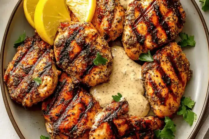 Grilled Za'atar Chicken with Tahini Sauce