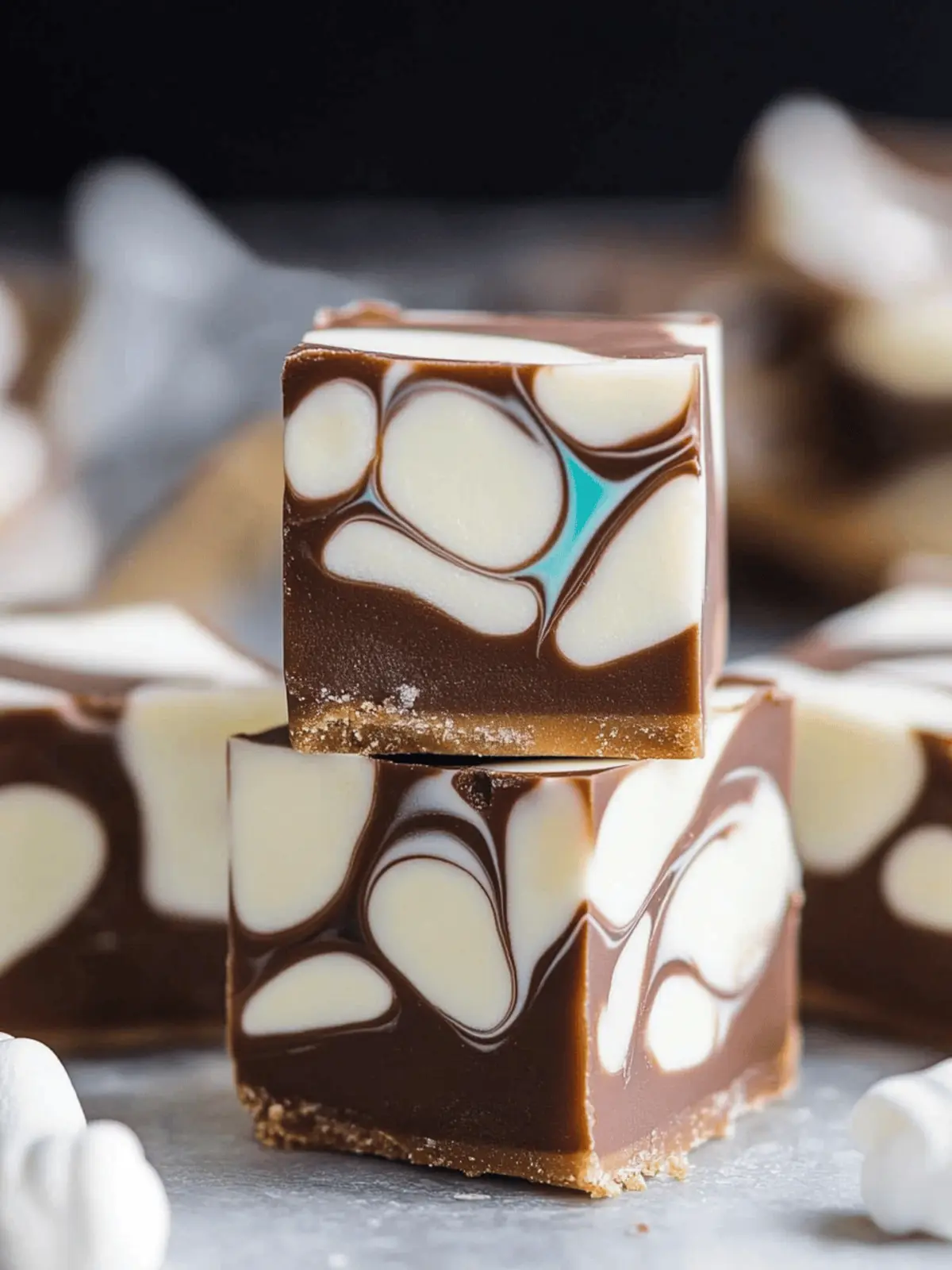 Marshmallow Swirl Fudge