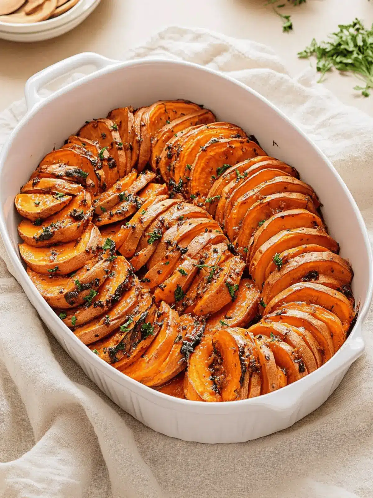 Baked Miso Sweet Potato Slices