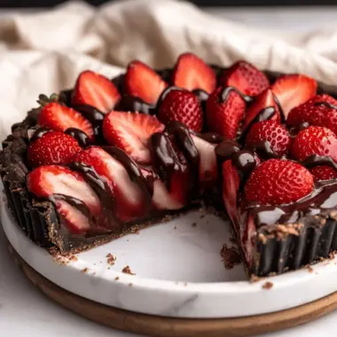 Chocolate Covered Strawberry Pie