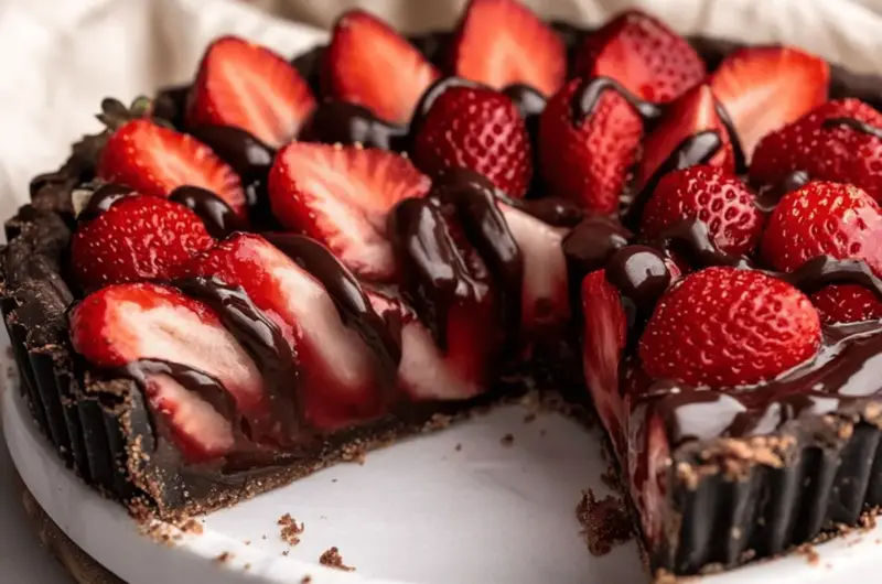 Chocolate Covered Strawberry Pie