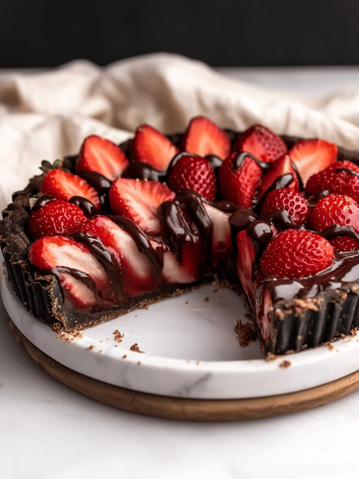 Chocolate Covered Strawberry Pie