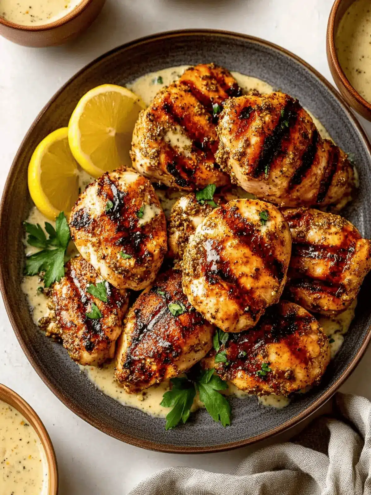 Grilled Za'atar Chicken with Tahini Sauce