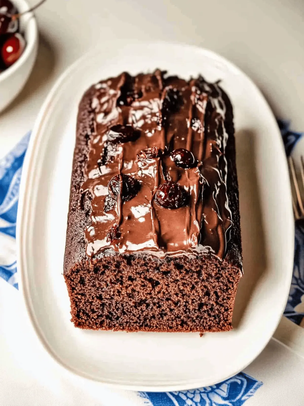 Chocolate Cherry Loaf Cake