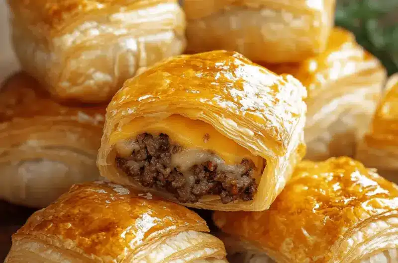 Cheeseburger Puff Pastry Bites