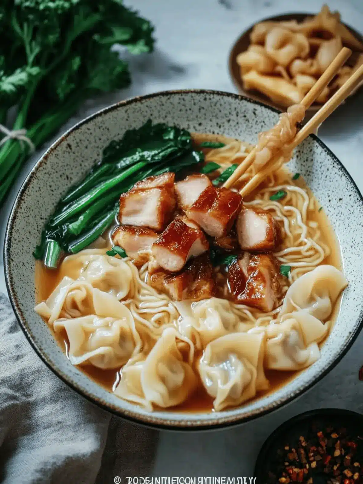 Wonton Char Siu Noodle Soup