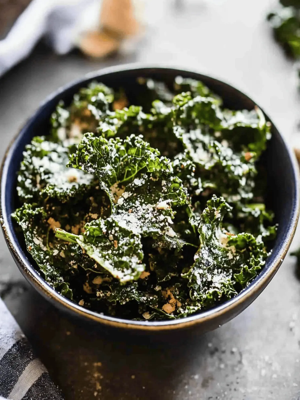 Garlic and Parmesan Kale Chips