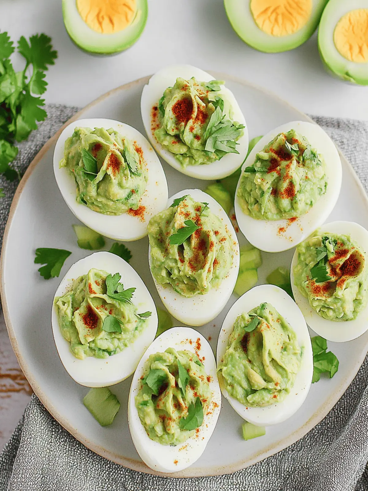 Guacamole Deviled Eggs