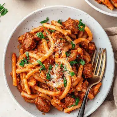 One Pot Spicy Sausage Pasta