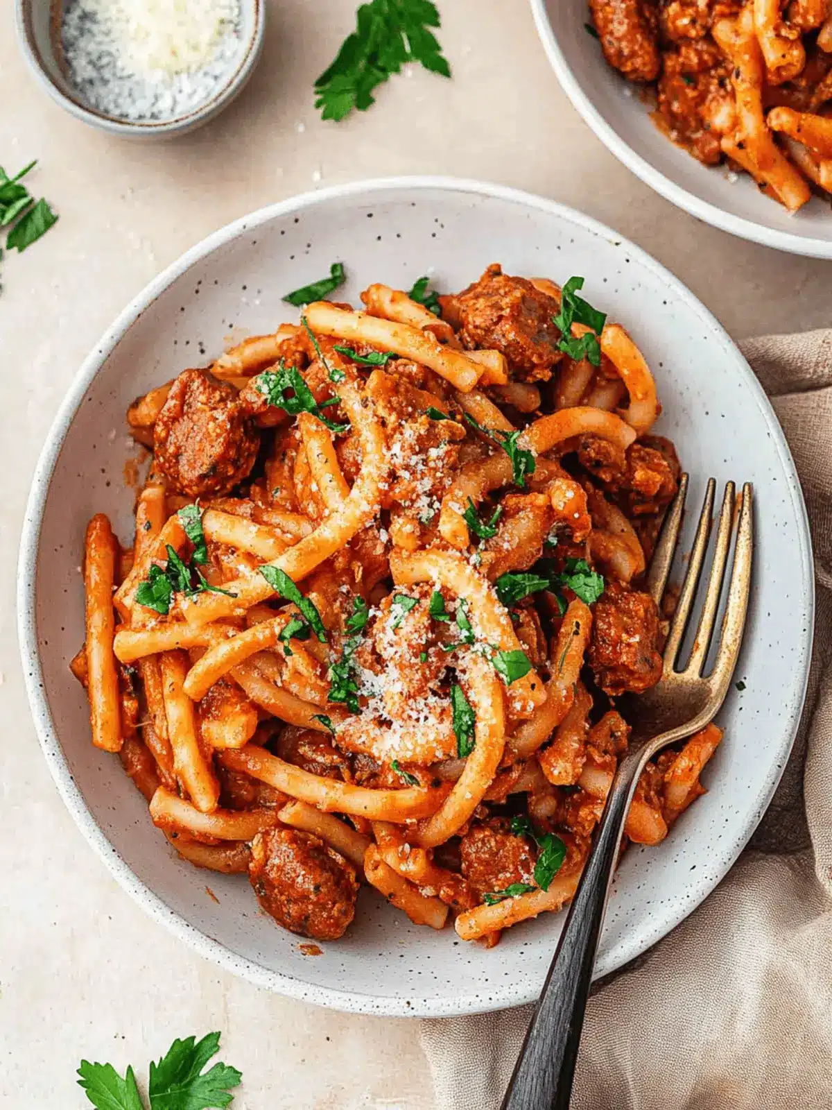 One Pot Spicy Sausage Pasta