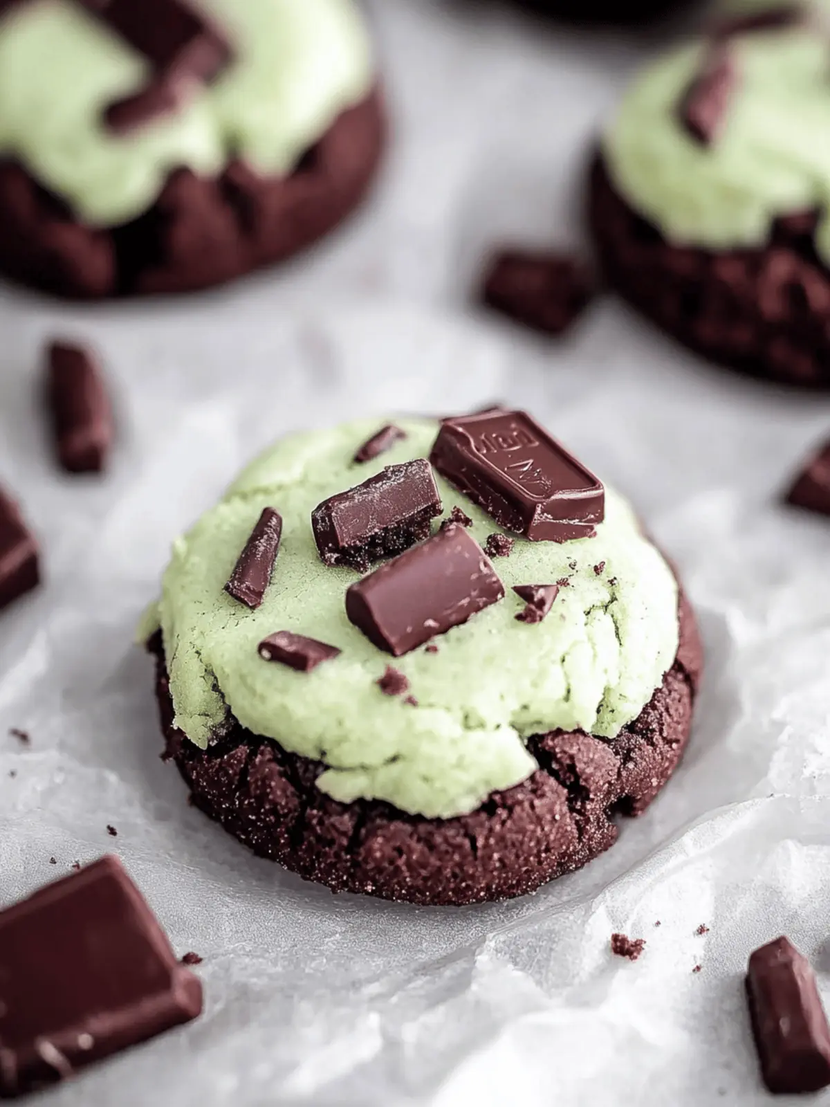 Gluten-free Andes Mint Crumbl Cookie
