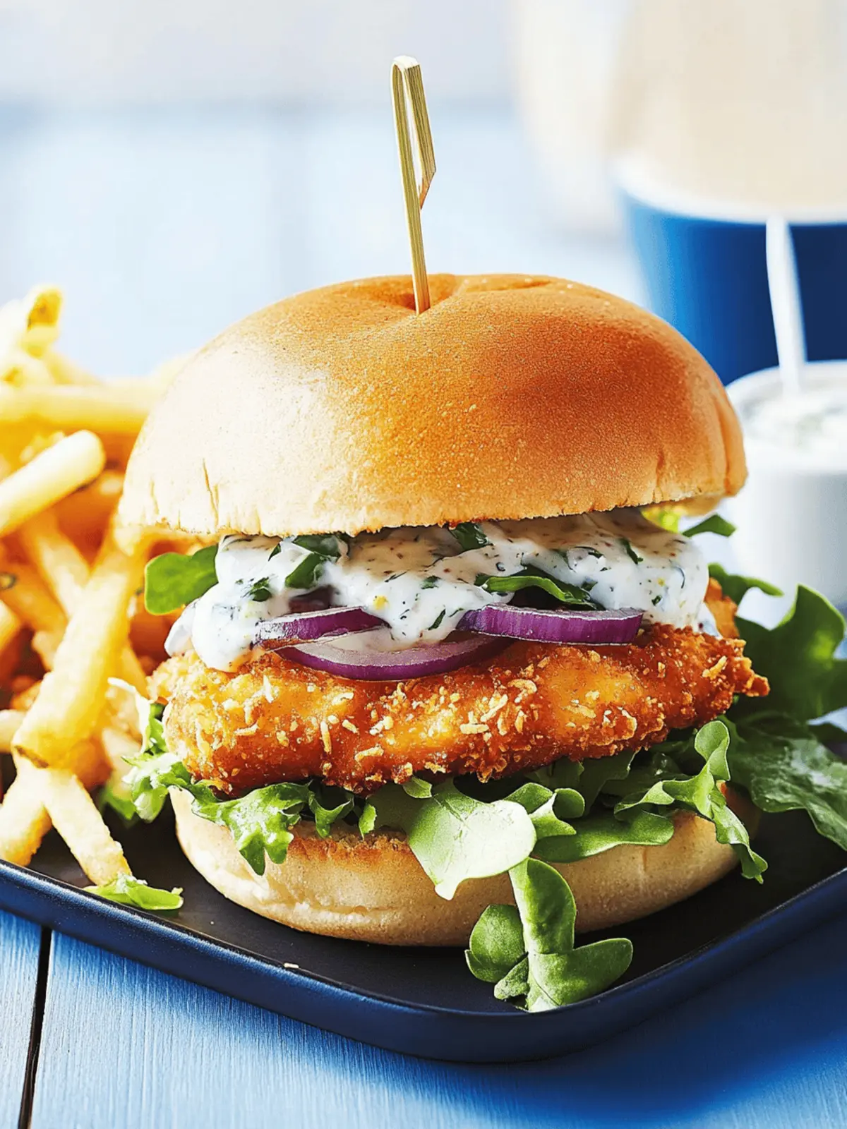Fried Fish Burger