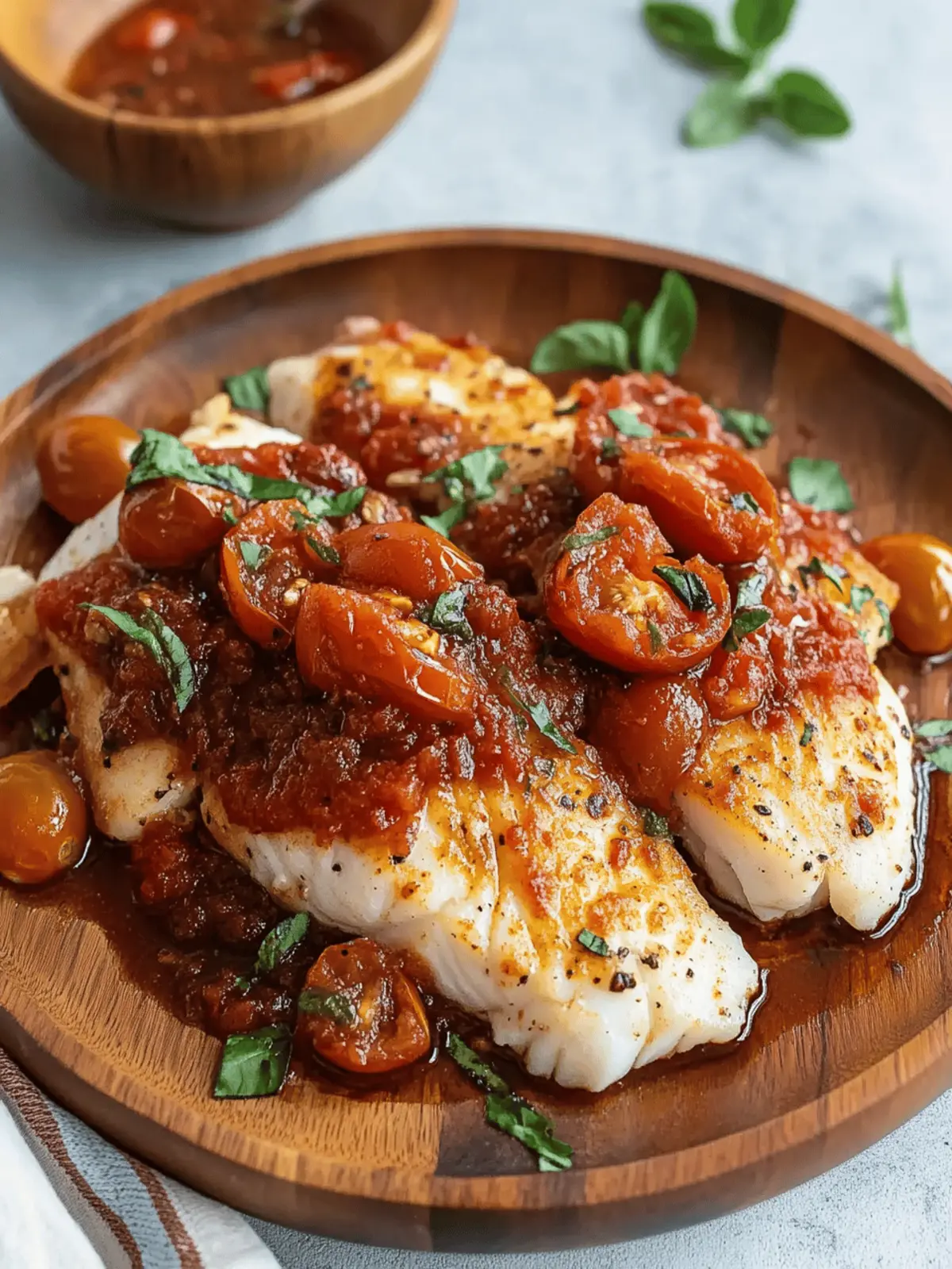 Savor Pan Seared Cod with Tomato Balsamic Sauce Tonight 2 Pan Seared Cod with Tomato Balsamic Sauce