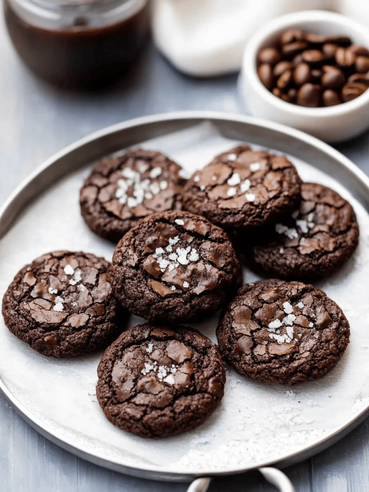 Salted Espresso Brownie Cookies