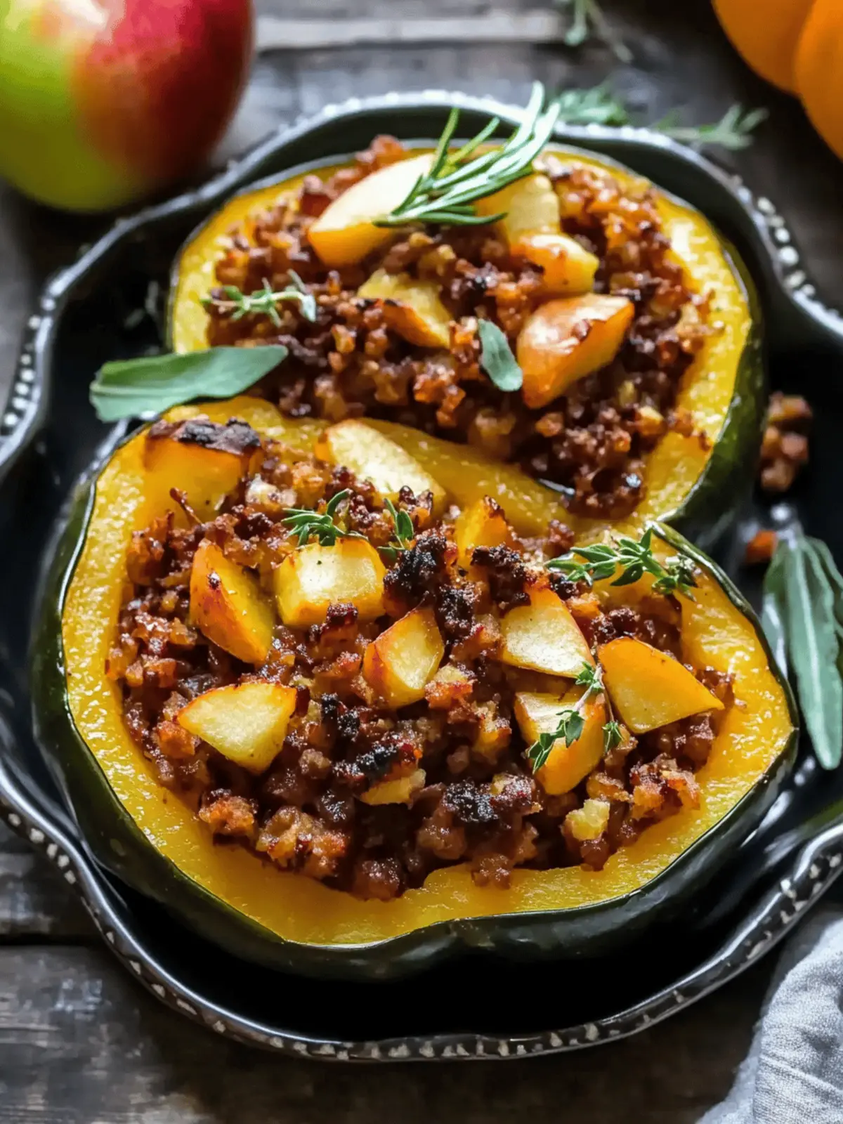 Apple Stuffed Acorn Squash