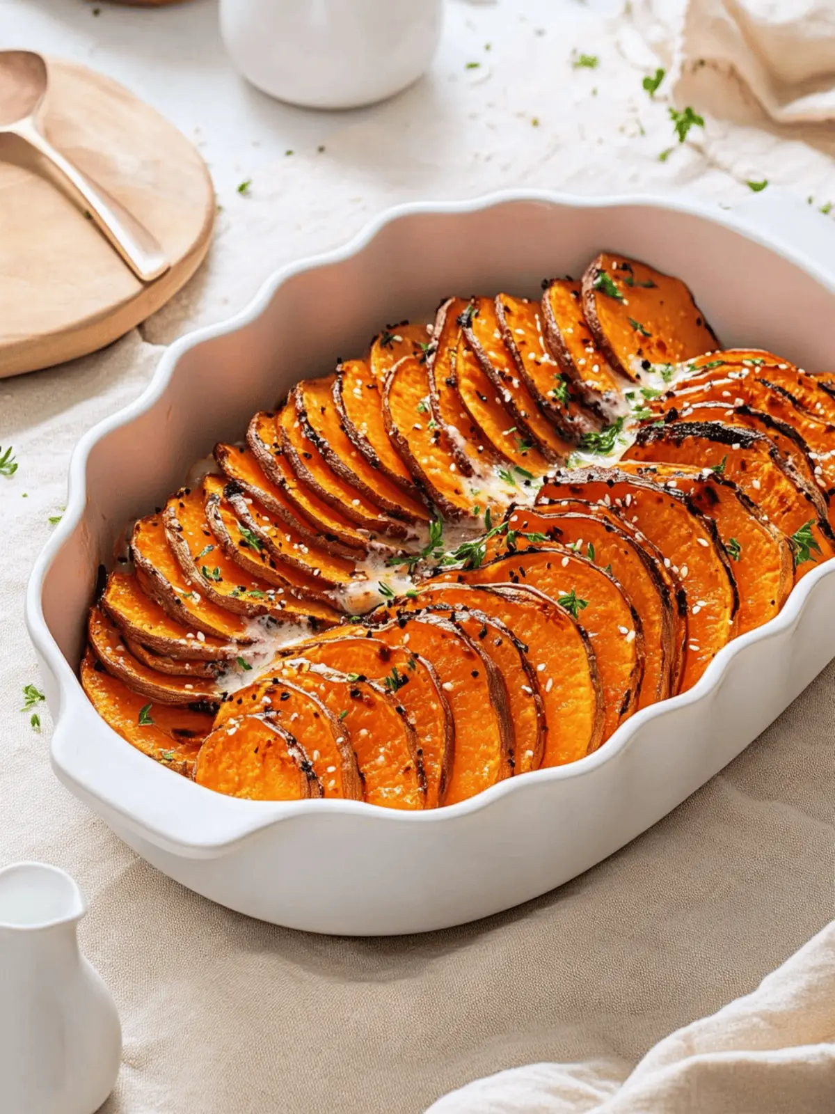 Baked Miso Sweet Potato Slices