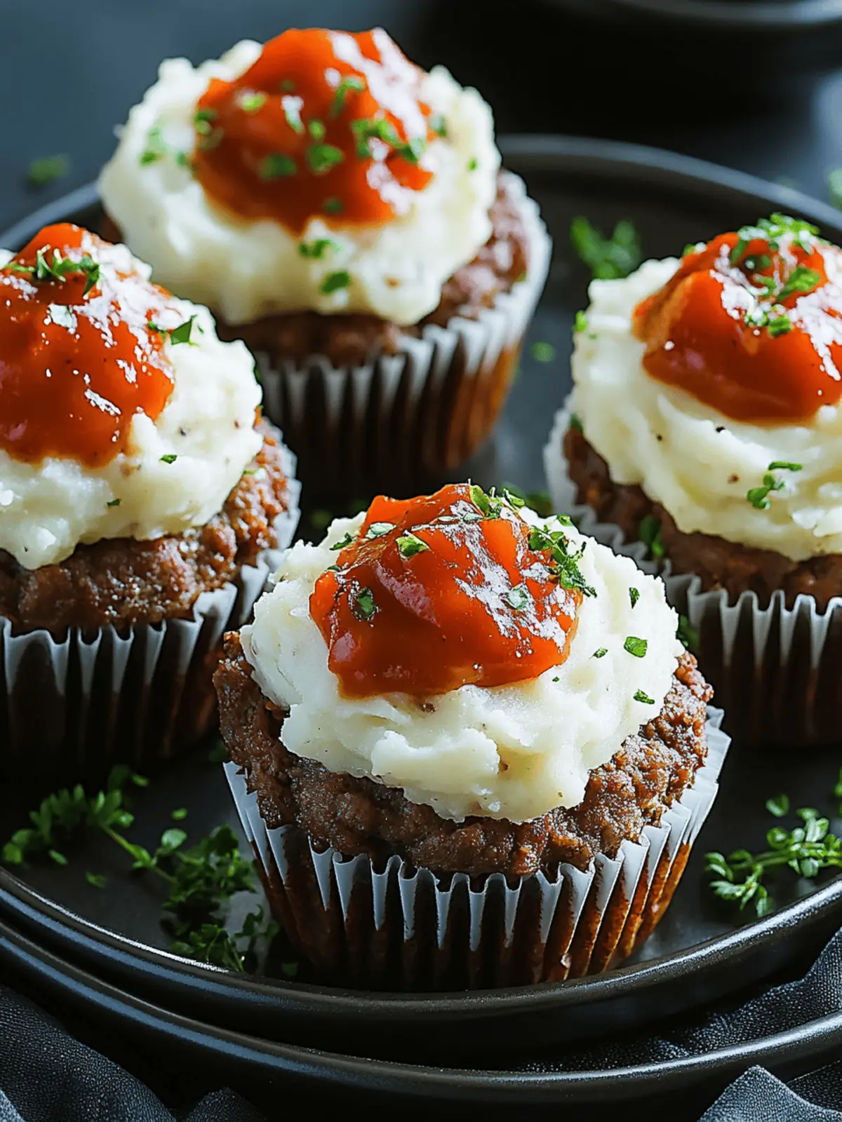 Tasty Meatloaf Cupcakes with Mashed Potato for Family Fun 3 Meatloaf Cupcakes with Mashed Potato