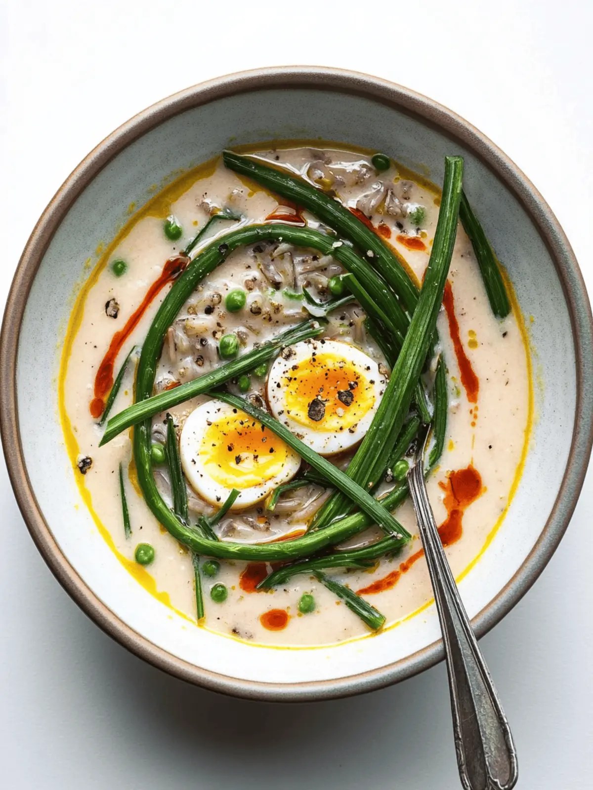 Garlic Scape Egg Soup