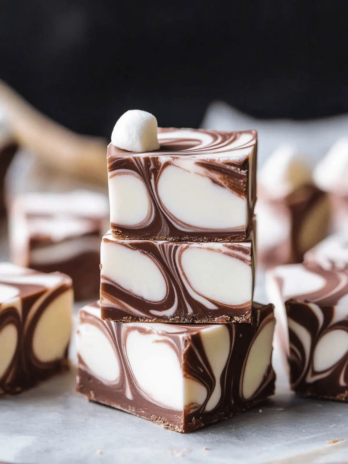 Marshmallow Swirl Fudge