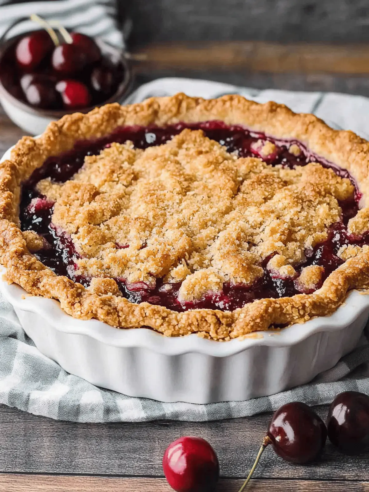 Cherry Crumb Pie