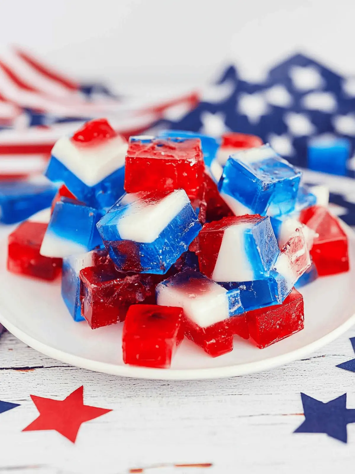 Patriotic Broken Glass Jello