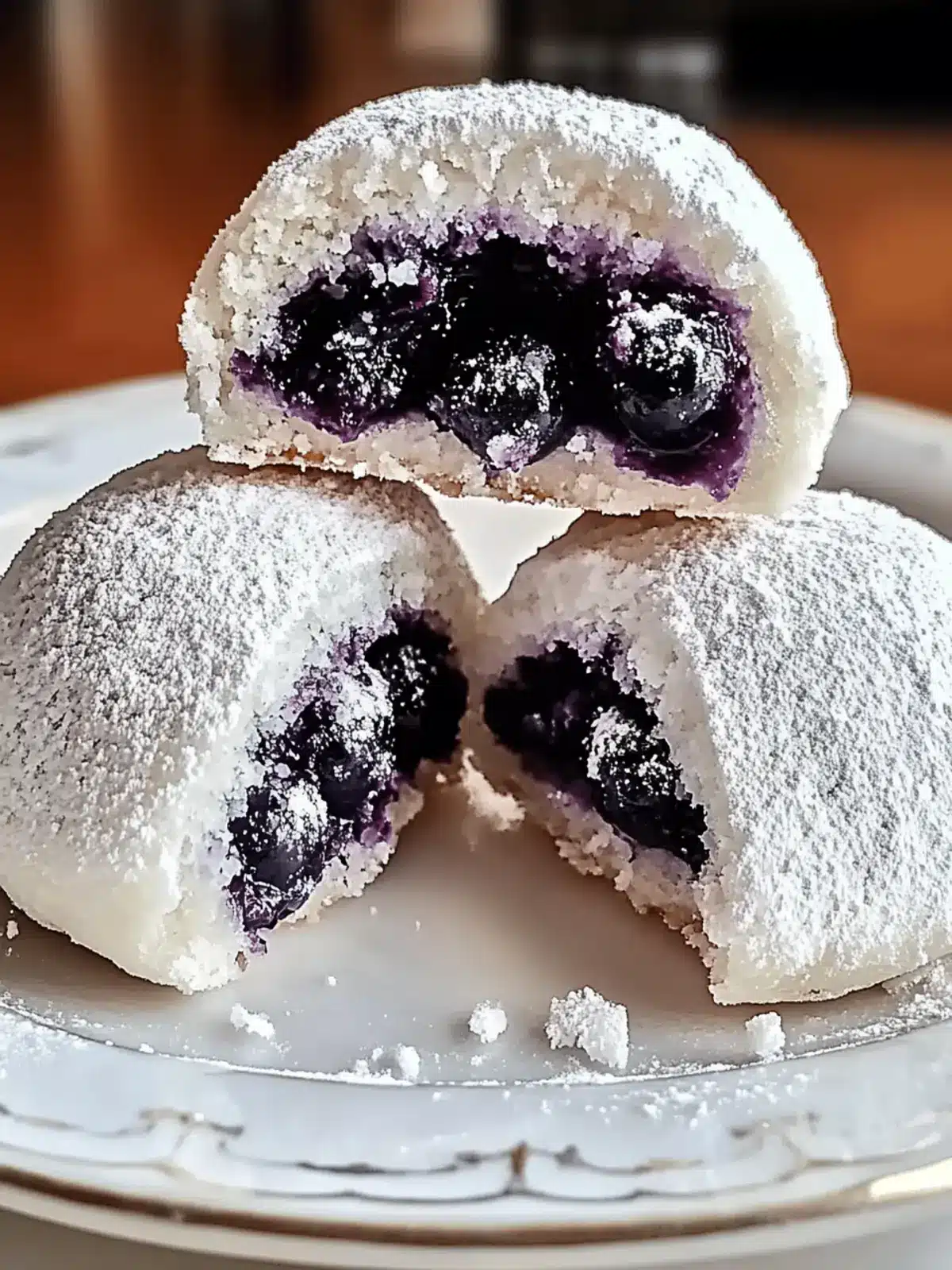 Delightful Blueberry-Filled Almond Snowball Cookies Recipe 2 Blueberry-Filled Almond Snowball Cookies