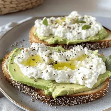 Creamy Cottage Cheese Avocado Toast