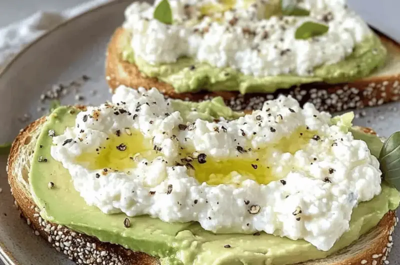Creamy Cottage Cheese Avocado Toast