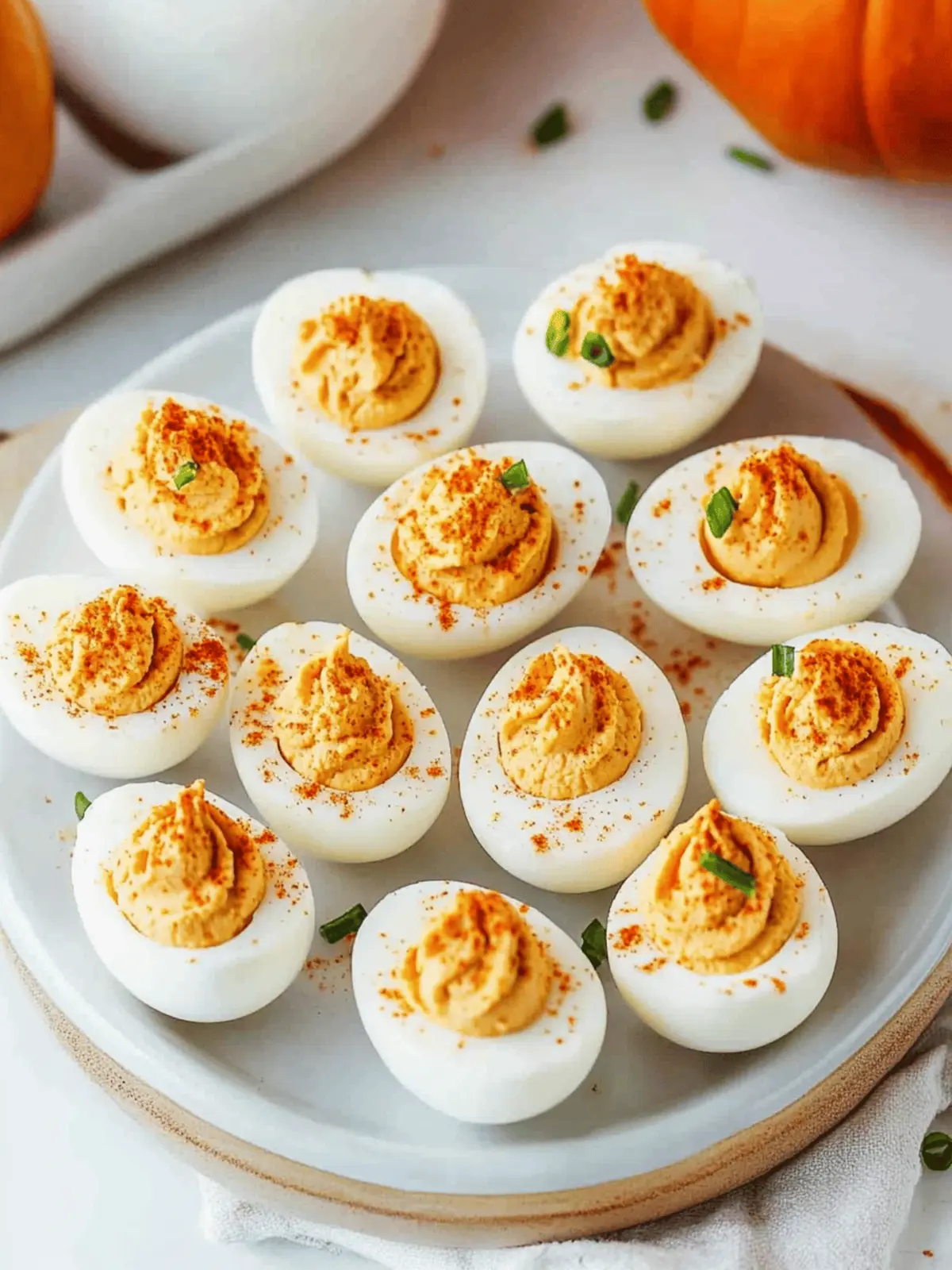 Thanksgiving Pumpkin Deviled Eggs
