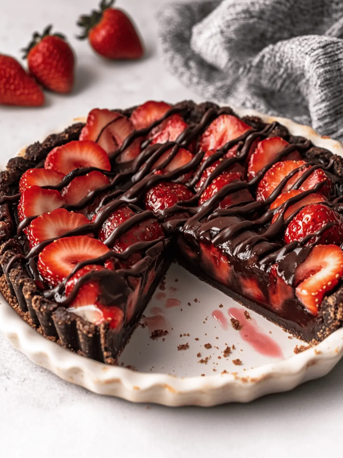 Chocolate Covered Strawberry Pie