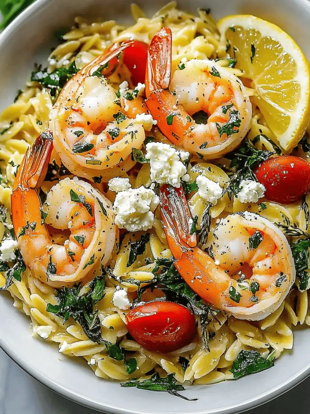 Lemon Feta Orzo Shrimp for a Zesty Dinner Delight 2 Lemon Feta Orzo Shrimp