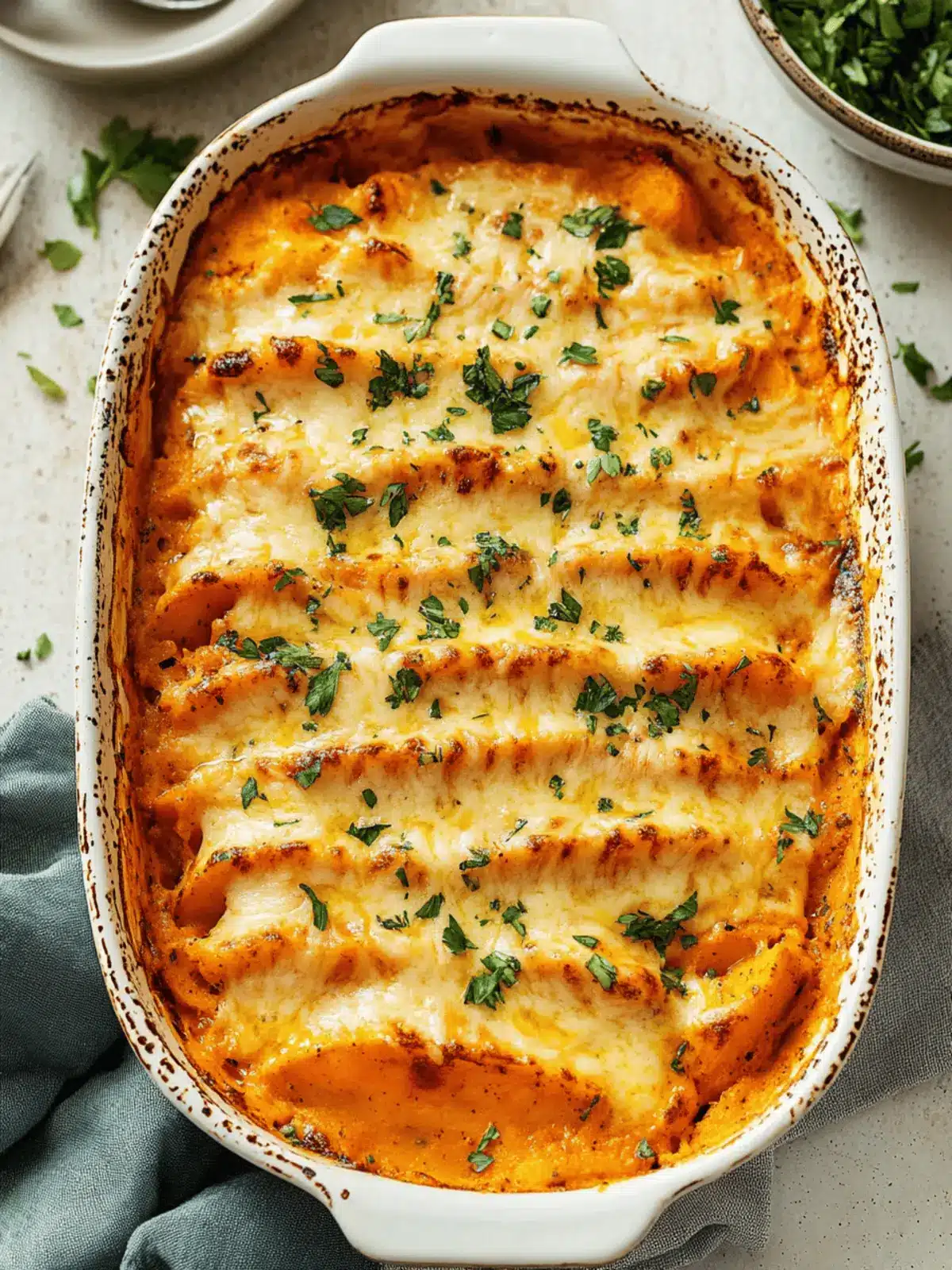 Chipotle Gouda Scalloped Sweet Potatoes