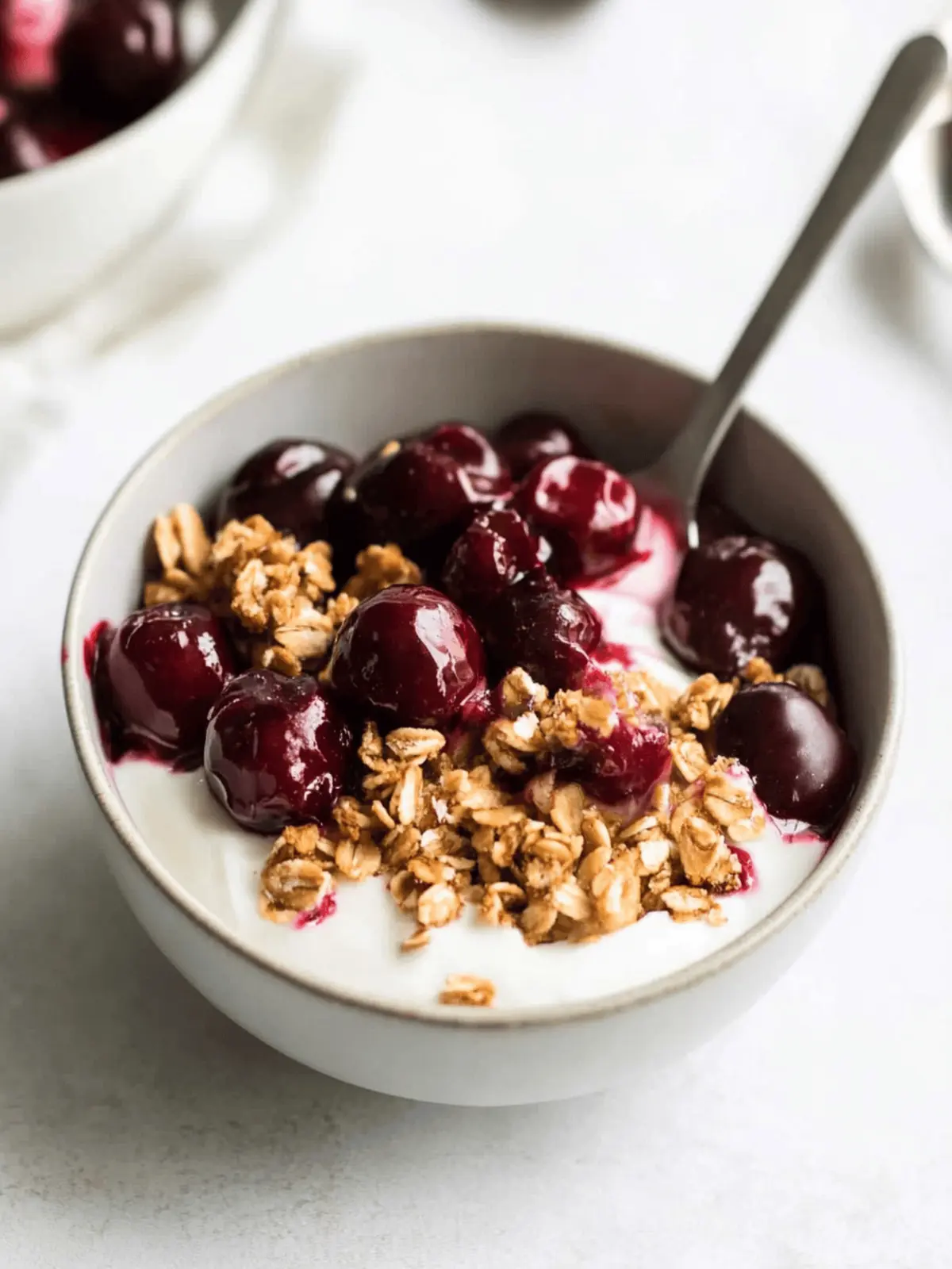 Roasted Cherry Yogurt Bowl