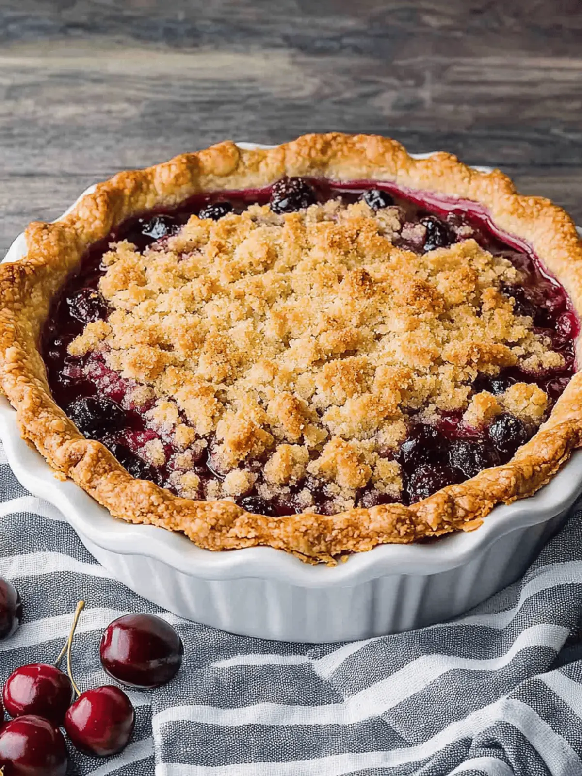 Cherry Crumb Pie