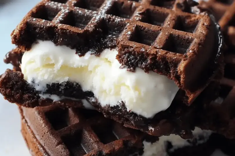 Brownie Waffle Ice Cream Sandwiches for Sweet Summer Bliss 1 Brownie Waffle Ice Cream Sandwiches