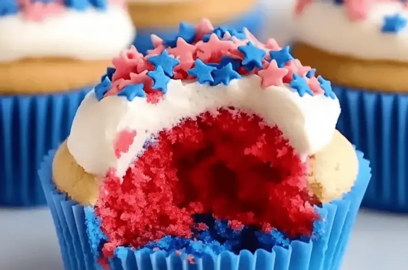 Red White and Blue Cupcakes