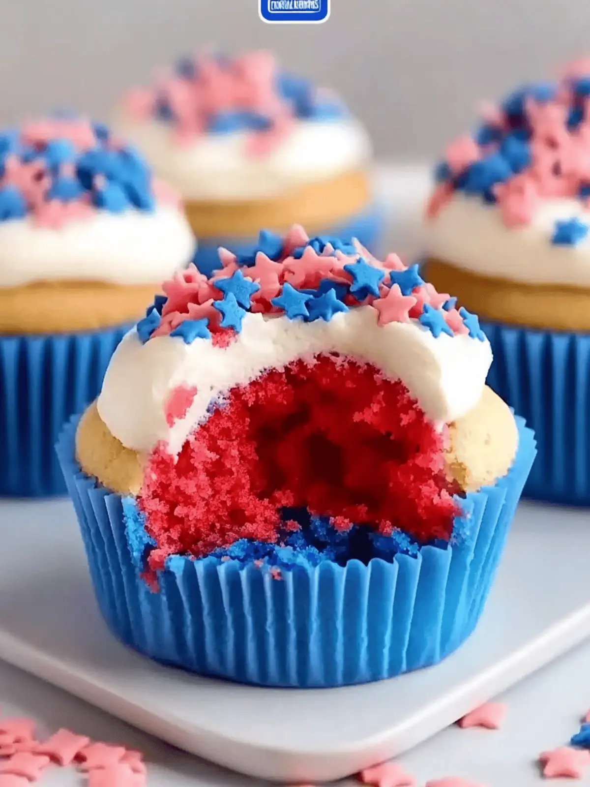 Red White and Blue Cupcakes