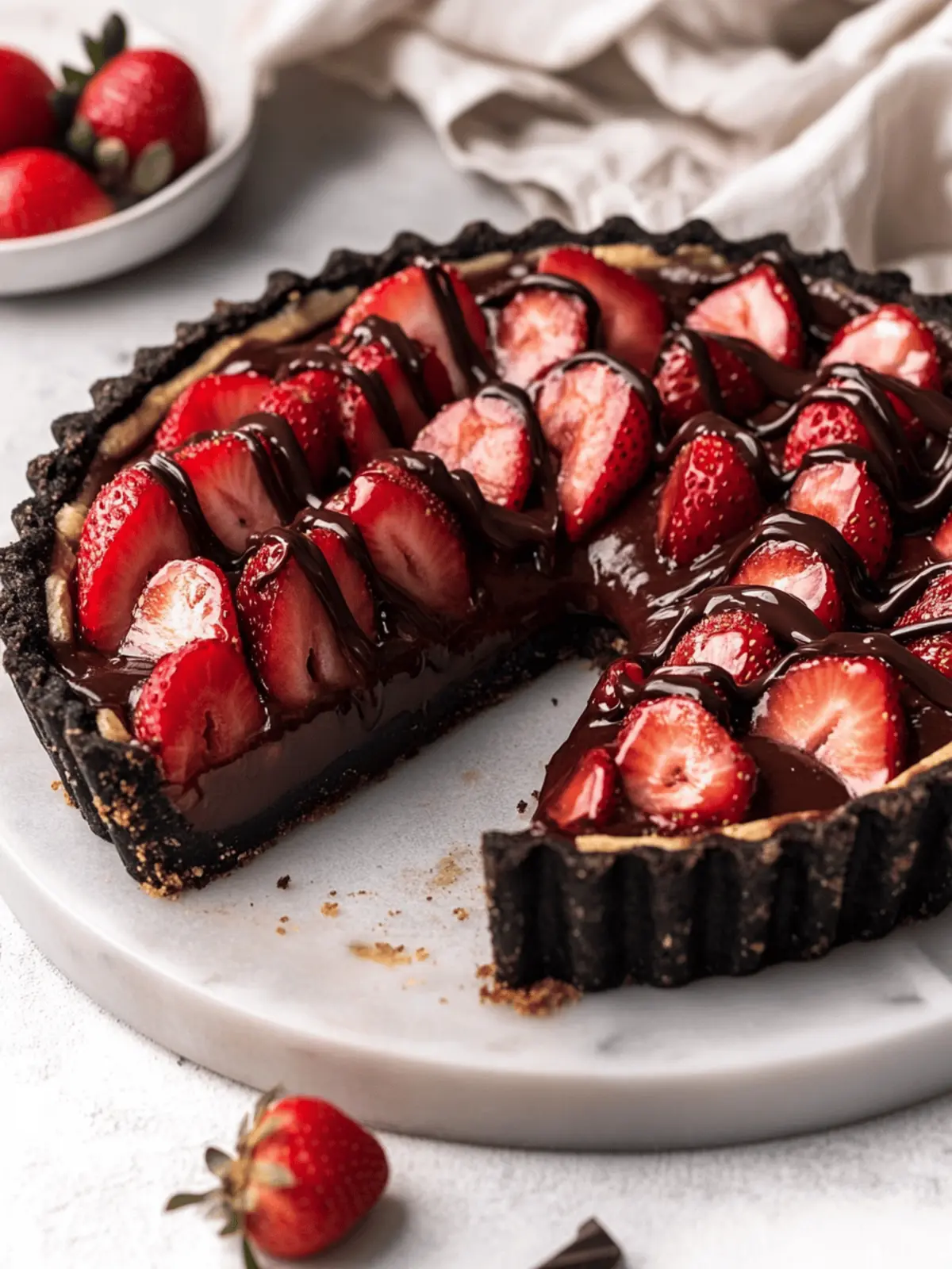Chocolate Covered Strawberry Pie